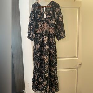 FREE PEOPLE GOLDEN HOUR MAXI DRESS NWT